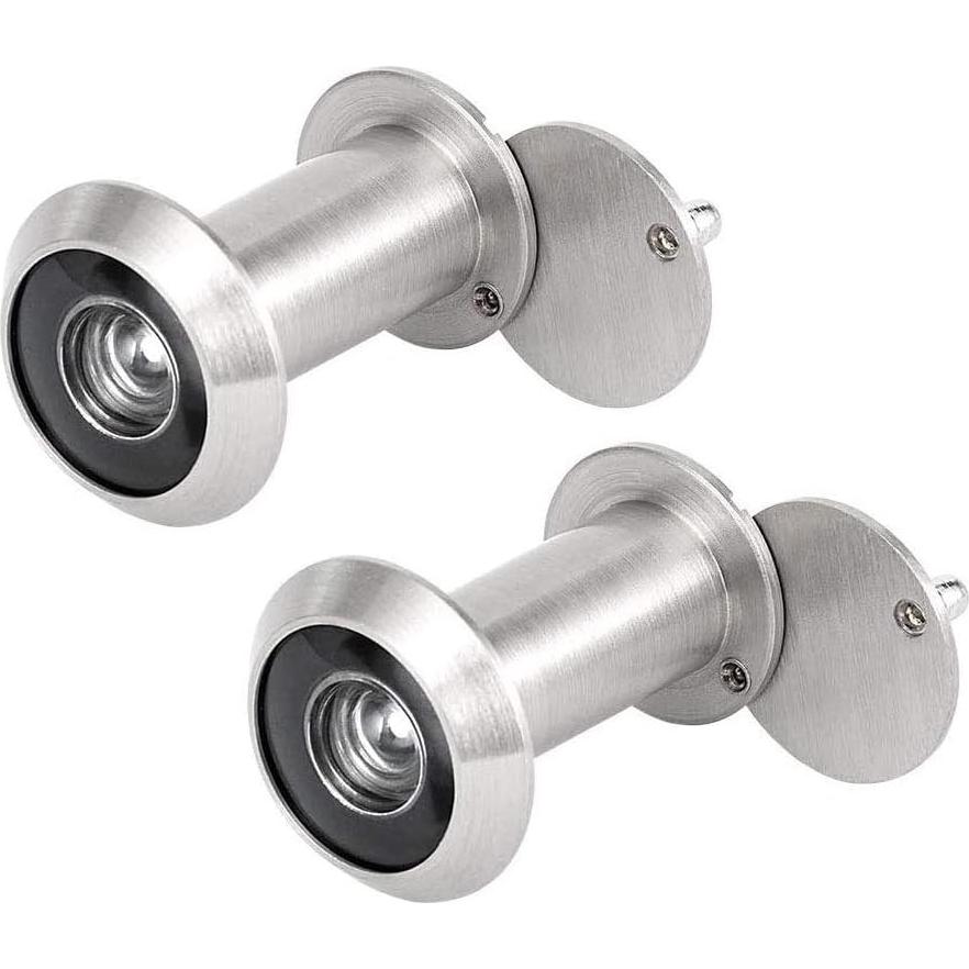 Mirador de Puerta GLANICS 200° Alta Definición 2 Pack Plata