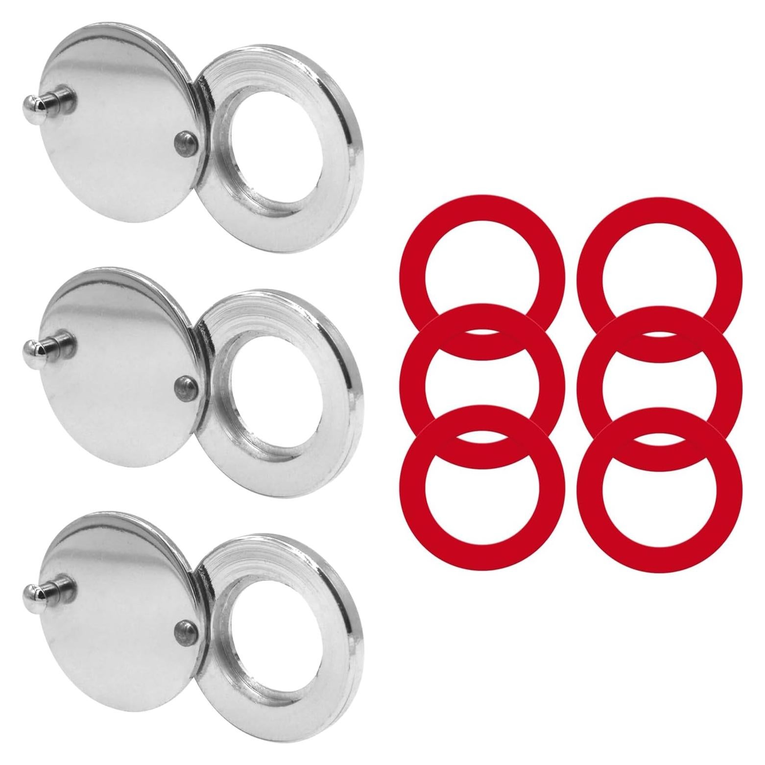 Set de 3 Cubiertas de Mirilla KIBBEH Plata - Seguridad y Privacidad