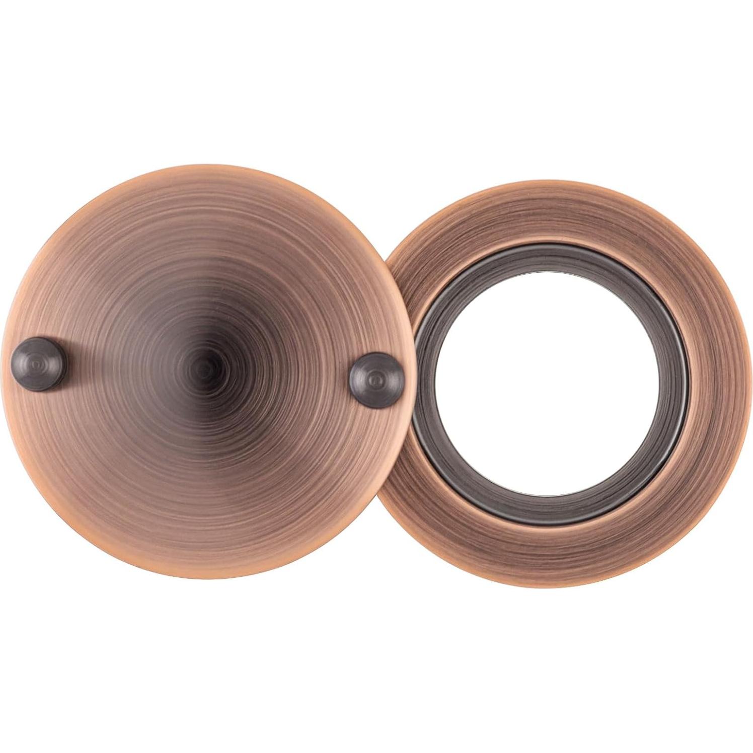 Cubierta de Mirilla de Latón Macizo HOJLKLD Cobre Antiguo 30mm