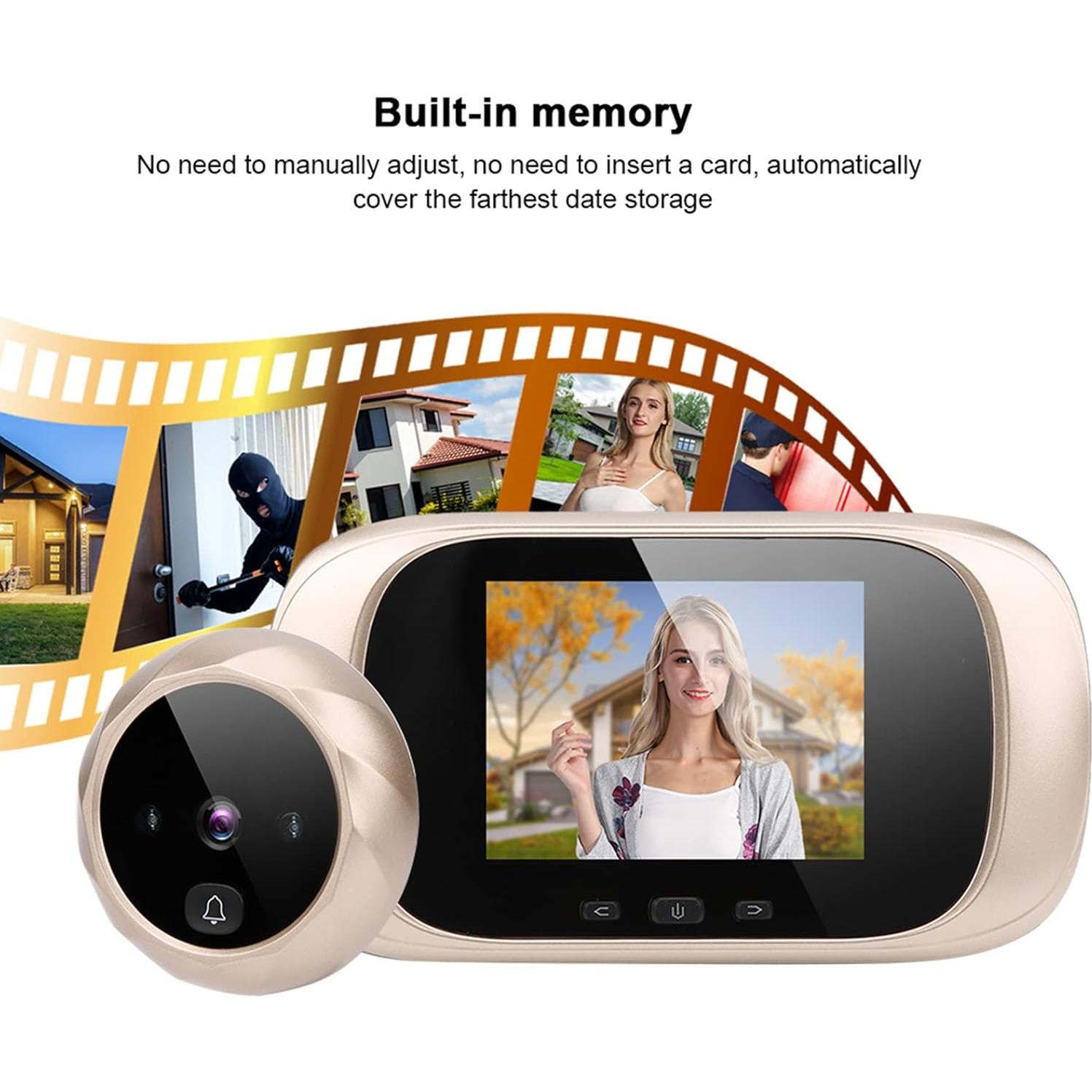 Cámara de Mirilla Timbre de Video Ciciglow 2.8" LCD Infrarroja