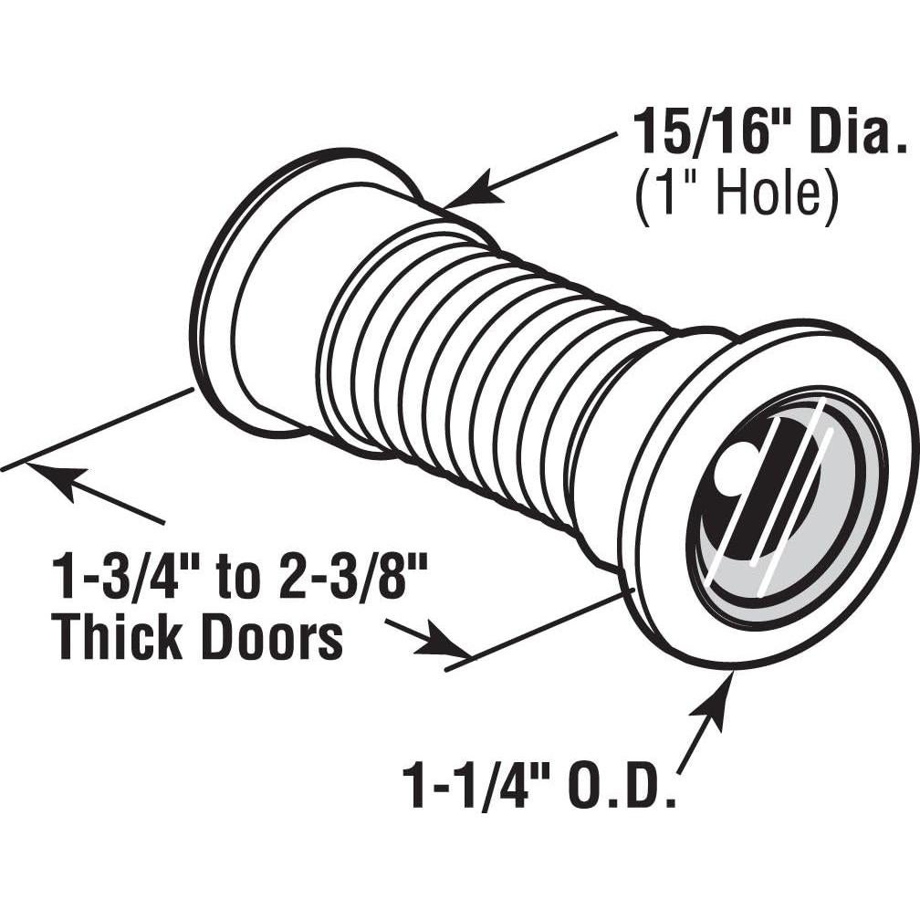 Mirador de Puerta Prime-Line U 10314 130 Grados Níquel Satinado