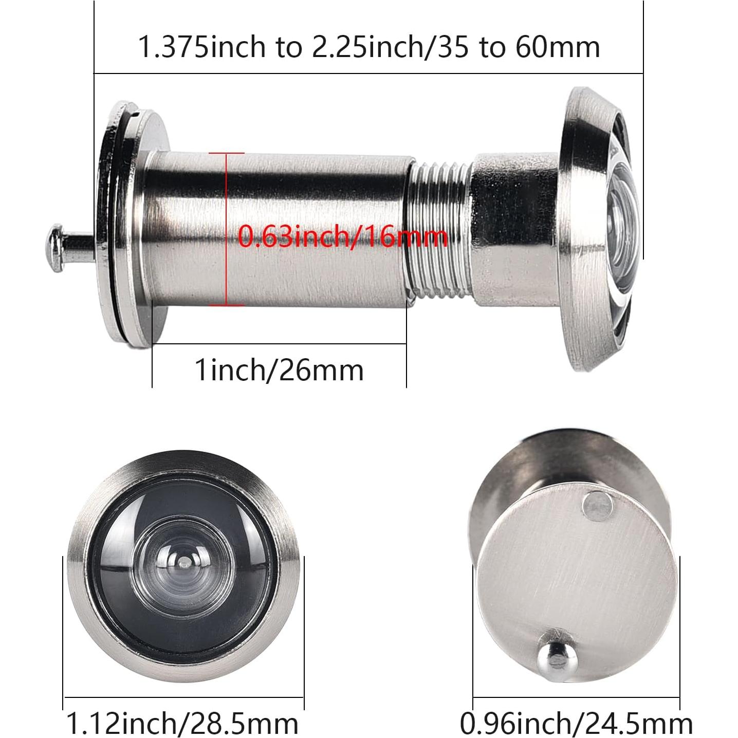 Mirilla de Puerta Funnytek 220 Grados Niquel Cepillado