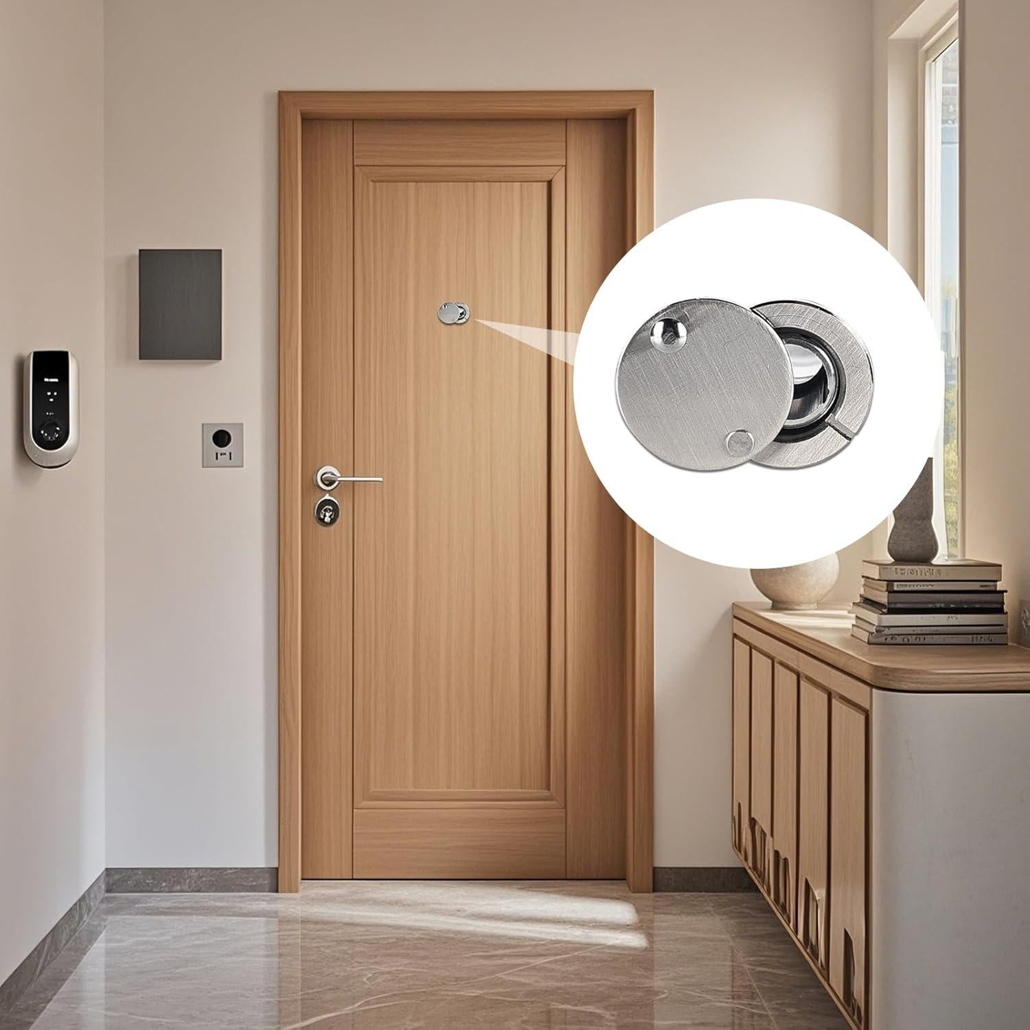 Mirilla de Puerta Funnytek 220 Grados Niquel Cepillado