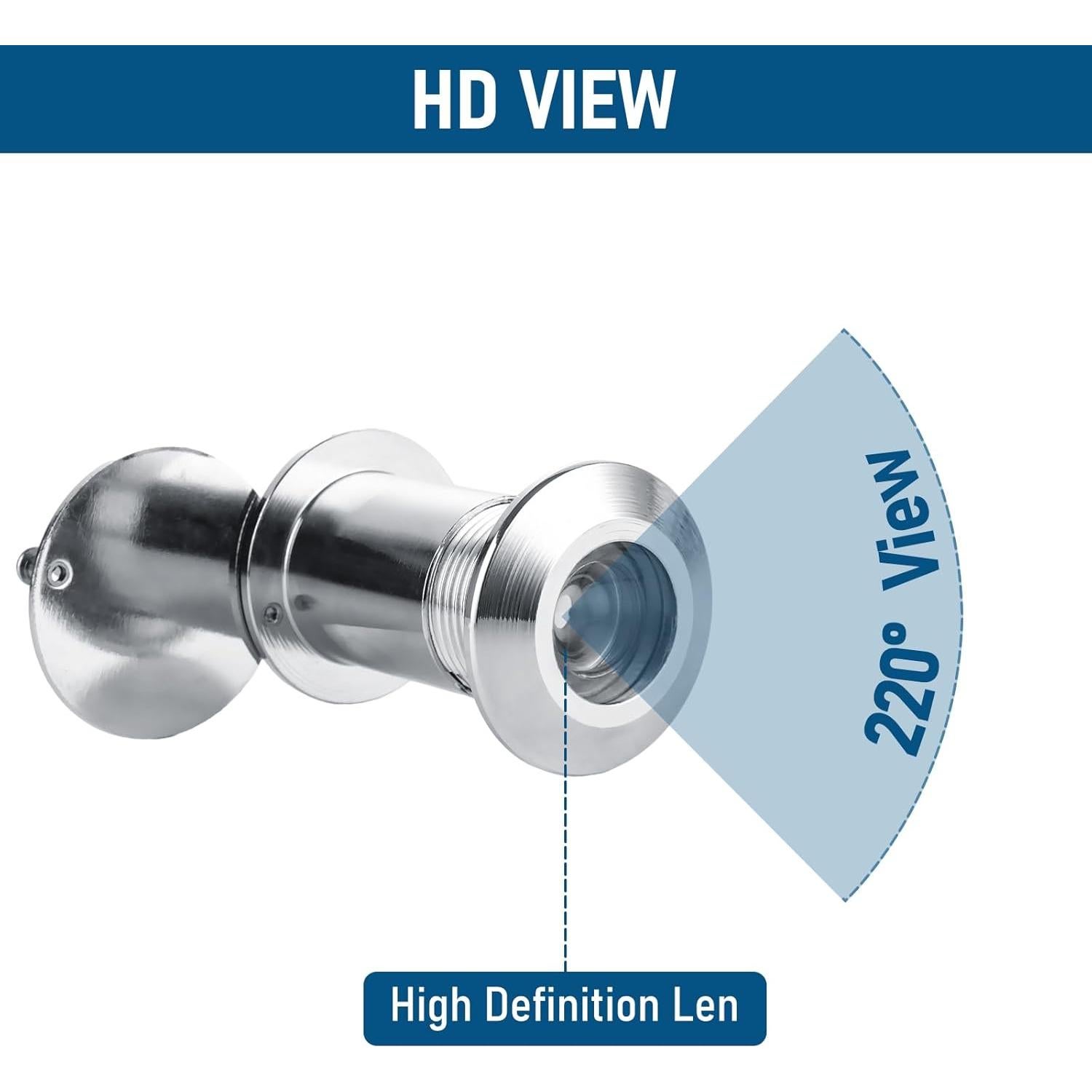 Paquete de 4 Mirillas de 220 Grados LDXDRU para Puertas de 52-78mm