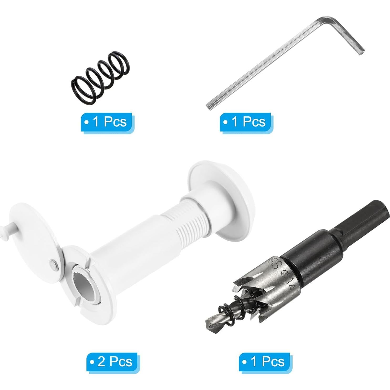 Mirilla de Puerta PATIKIL 180 Grados 2 Pcs Cobre Blanco