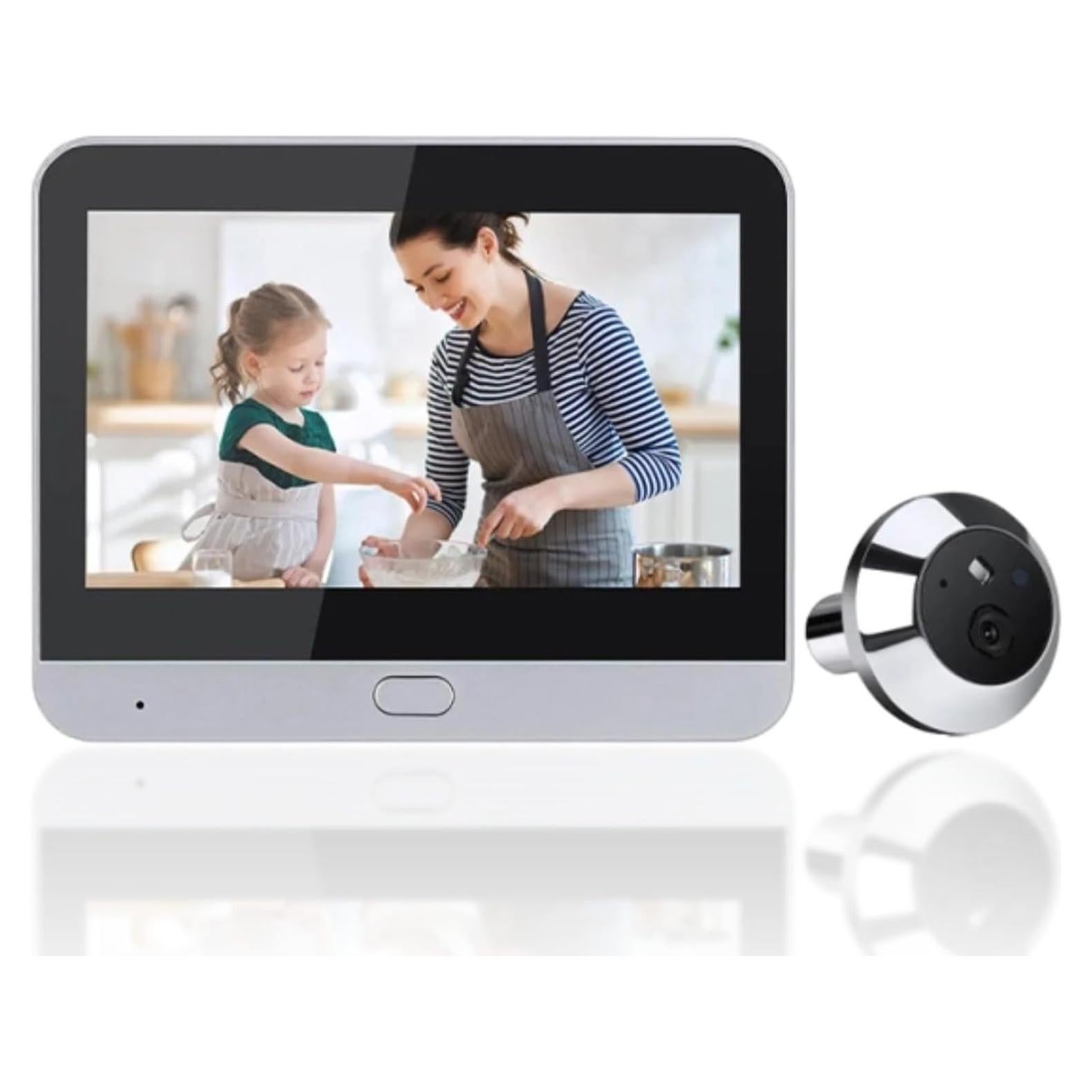 Mirilla Digital Diyeeni 1080P con Monitor 4.3" y Visión Nocturna