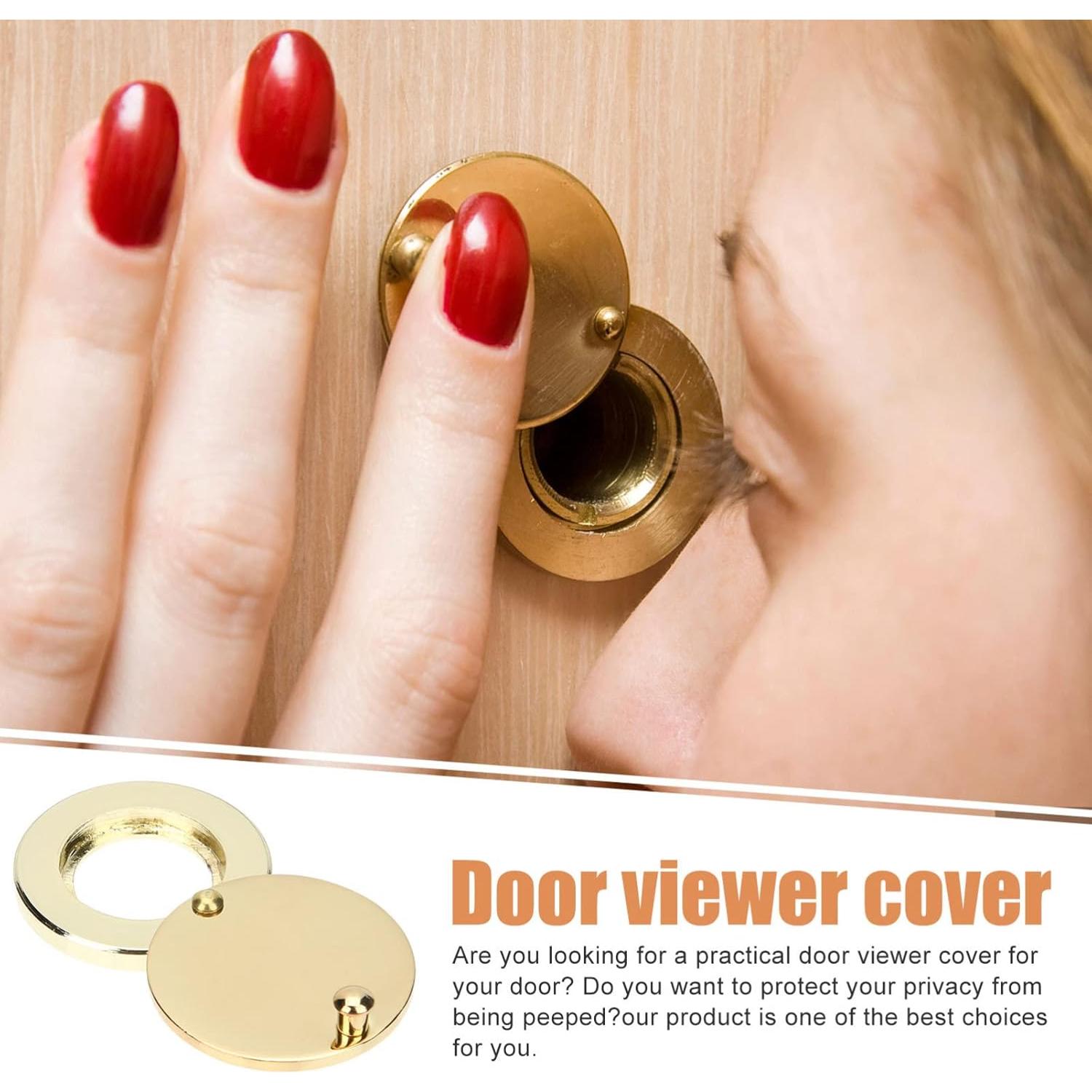 Cubierta de Mirilla de Seguridad Veemoon Oro 5.5x3cm Cobre