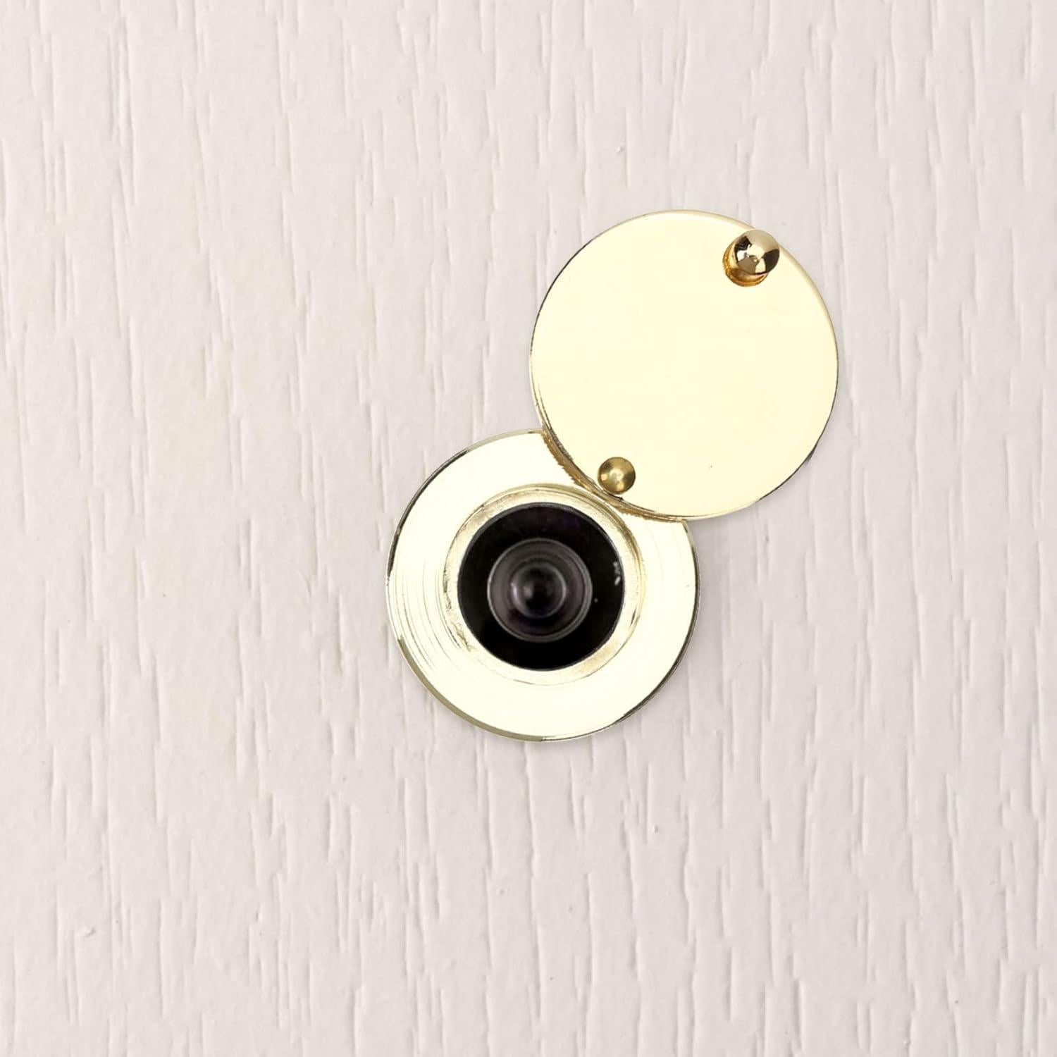 Cubierta de Mirilla de Seguridad Veemoon Oro 5.5x3cm Cobre