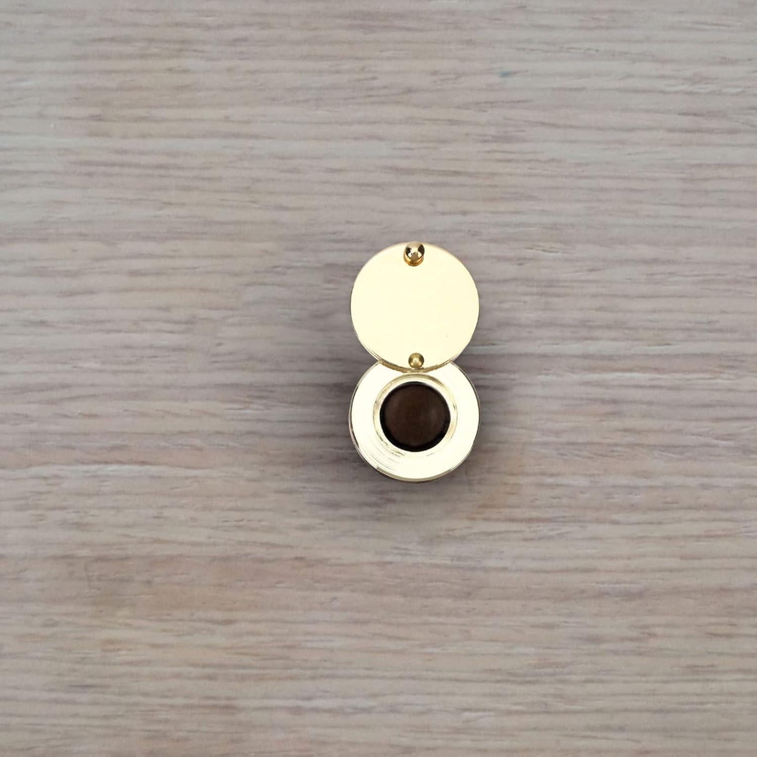 Cubierta de Mirilla de Seguridad Veemoon Oro 5.5x3cm Cobre