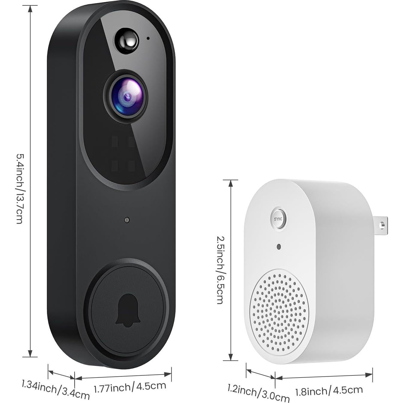 Cámara Timbre Video 1080P Guggre con Detección Humana y Noche