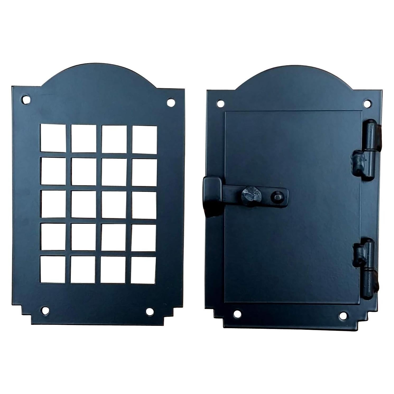 Rejilla de puerta arqueada Wild West Hardware negra