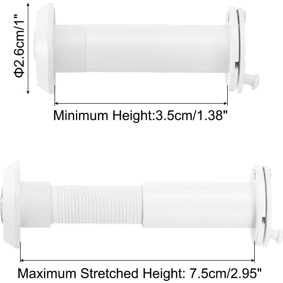 Mirilla de Puerta PATIKIL 180 Grados 2 Pcs Cobre Blanco