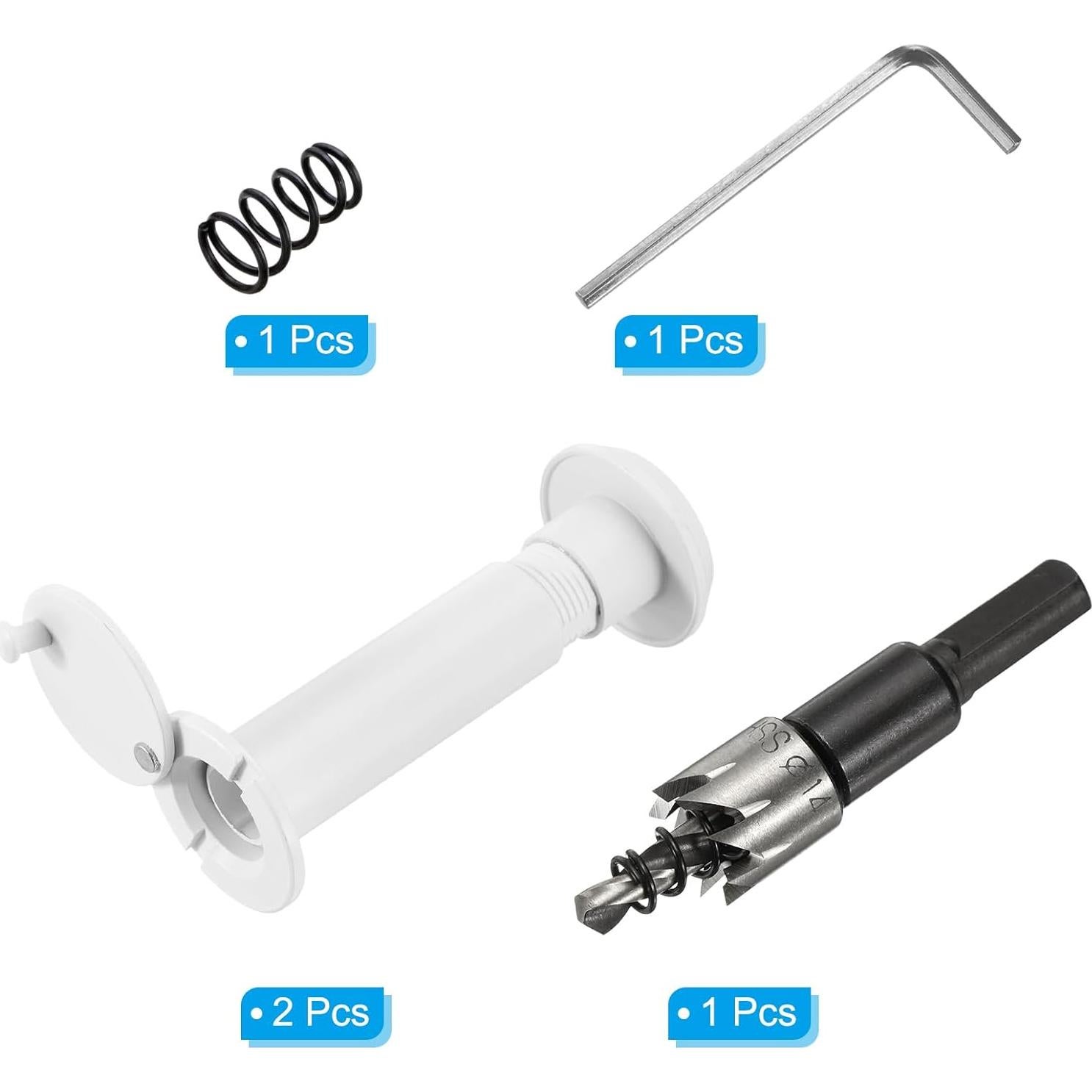 Mirilla de Puerta PATIKIL 180 Grados 2 Pcs Cobre Blanco