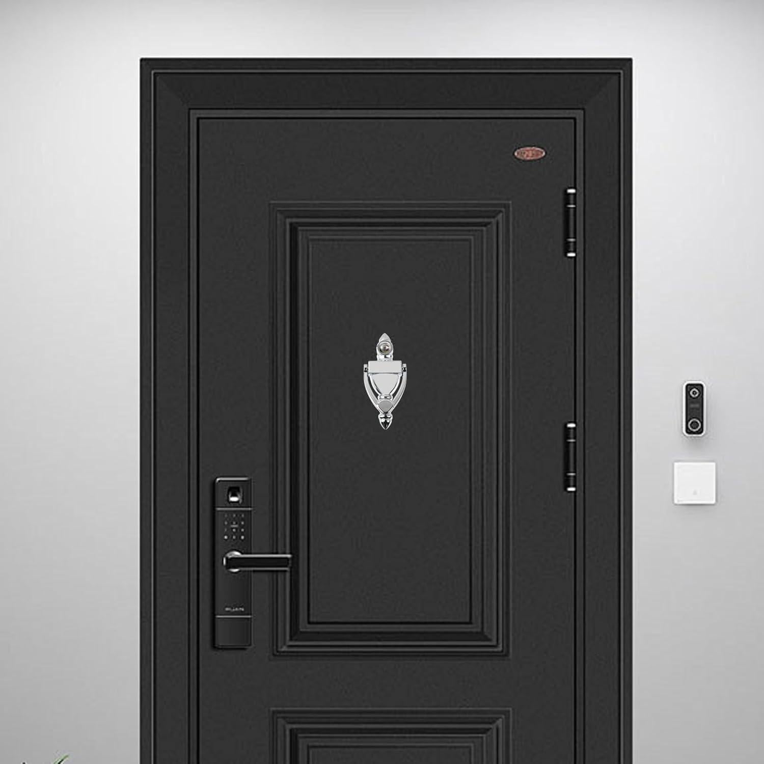 Agujero de puerta y mirador Antrader 160° níquel satinado