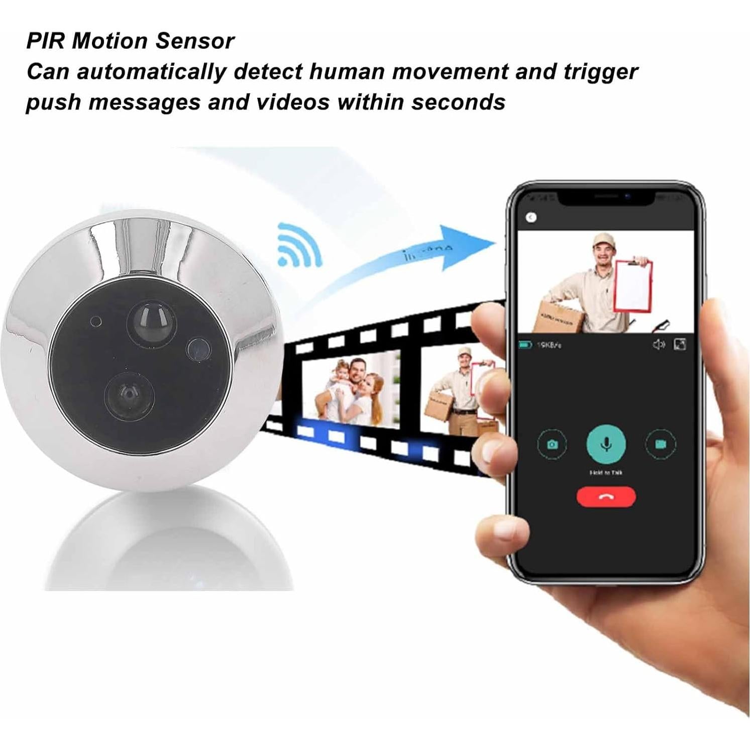 Cámara de Mirilla Yunir SY 36 1080P con Intercomunicador