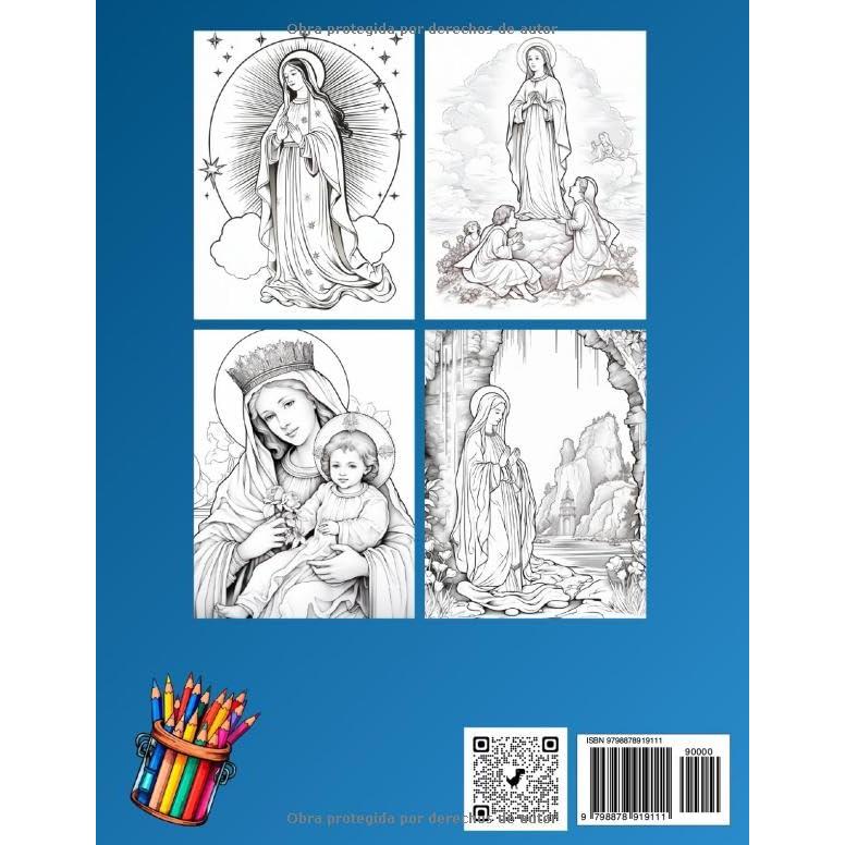 Nuestra Señora. Libro para Colorear: Libro para la Reflexión Espiritual y la Meditación, Nuestra Señora, Virgen María Bendita, Historia Bíblica, ... pulgadas, Tapa Blanda (Spanish Edition)