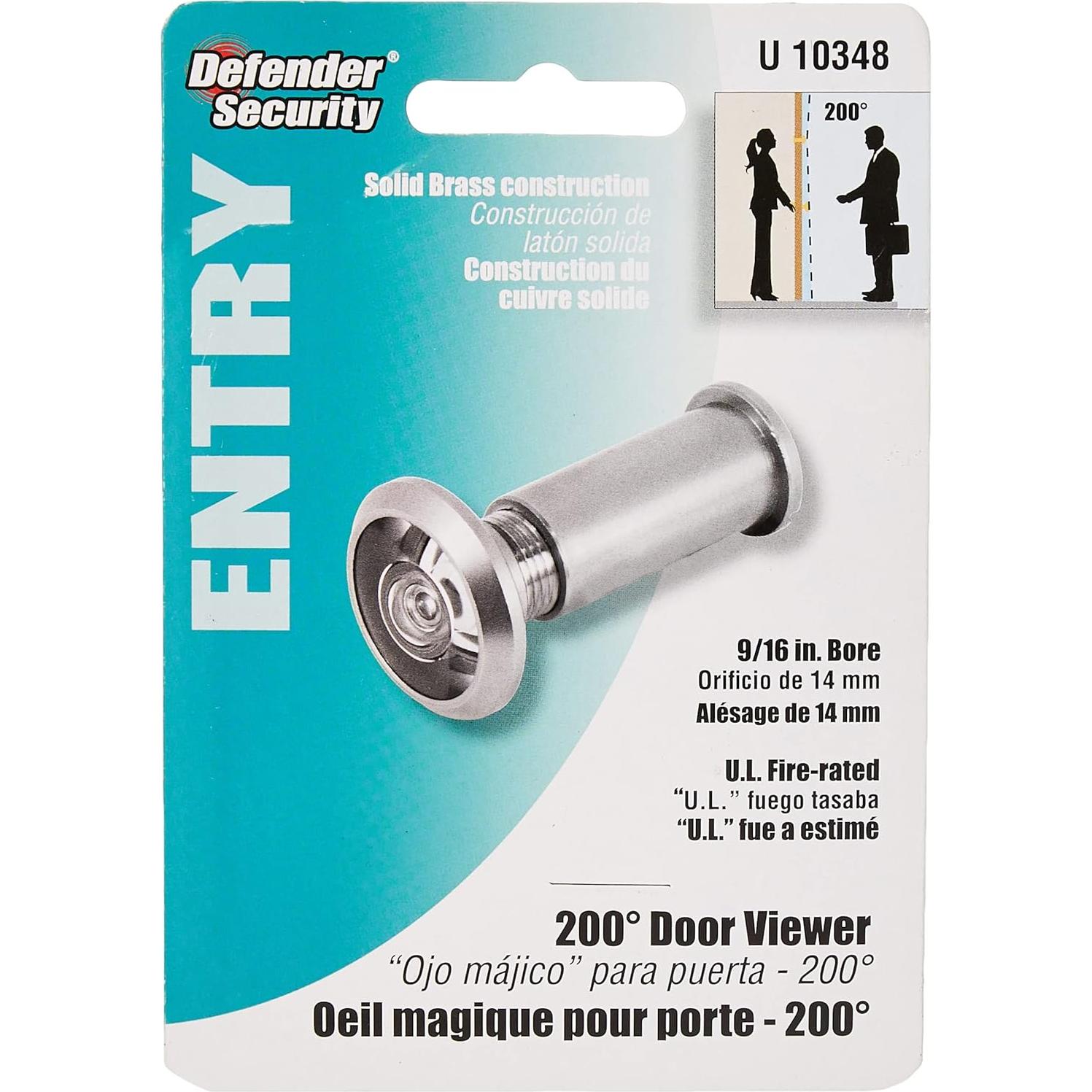 Visor de Puerta Prime-Line 200 Grados Níquel Satinado