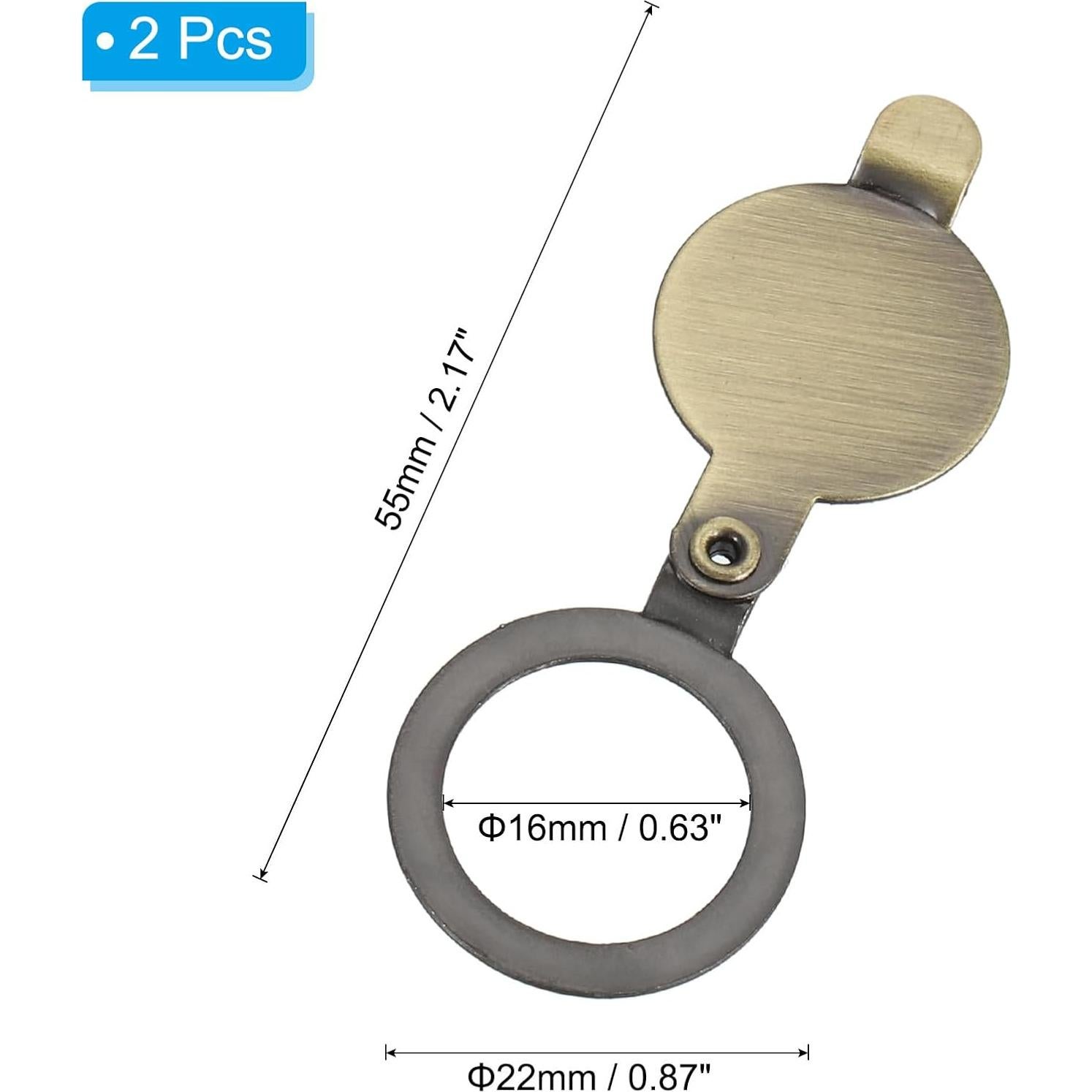 Cubierta de Mirilla PATIKIL 16mm Bronce 2pcs para Seguridad
