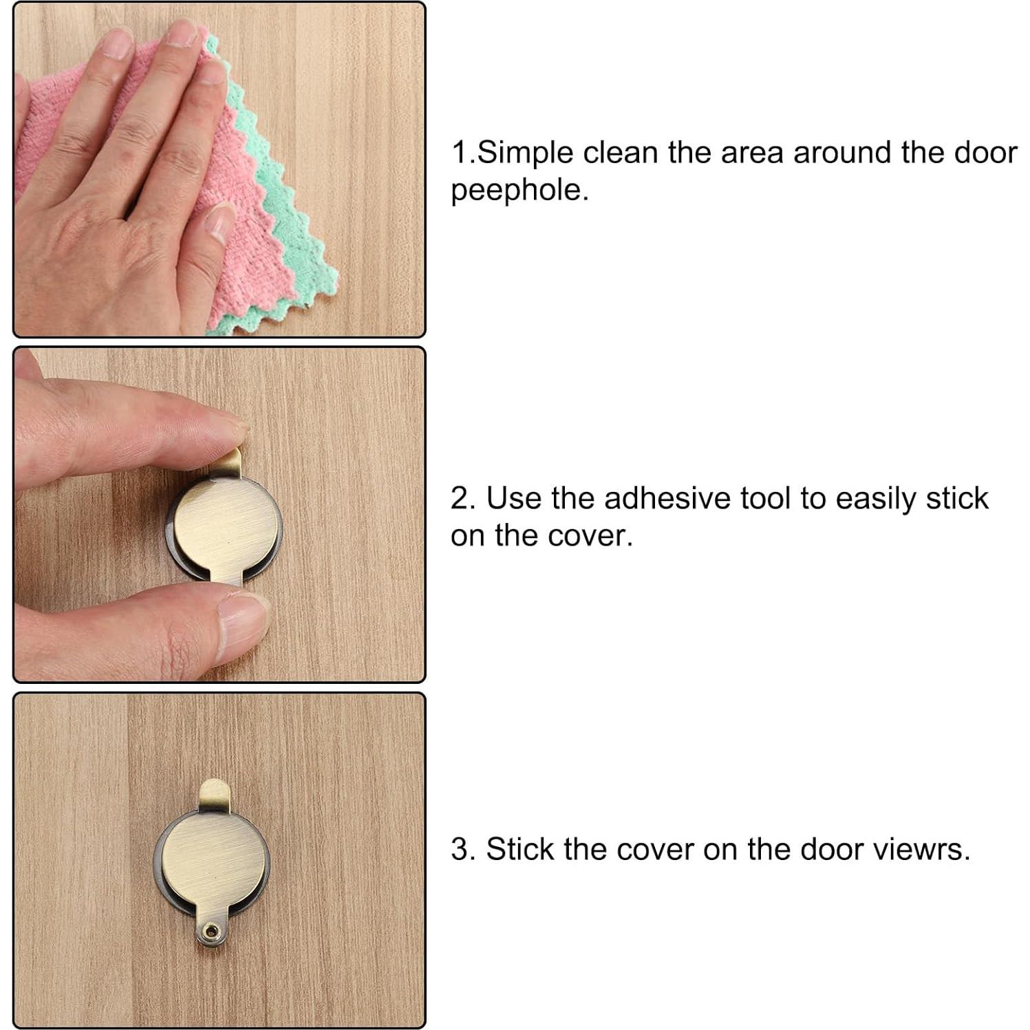 Cubierta de Mirilla PATIKIL 16mm Bronce 2pcs para Seguridad