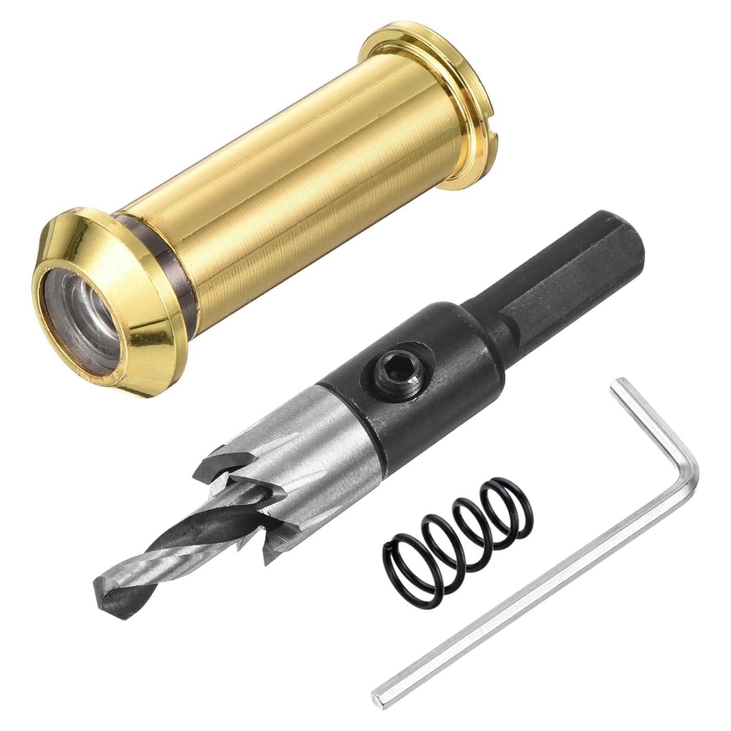 Mirilla de Puerta PATIKIL 180 Grados Aleación de Zinc Dorado