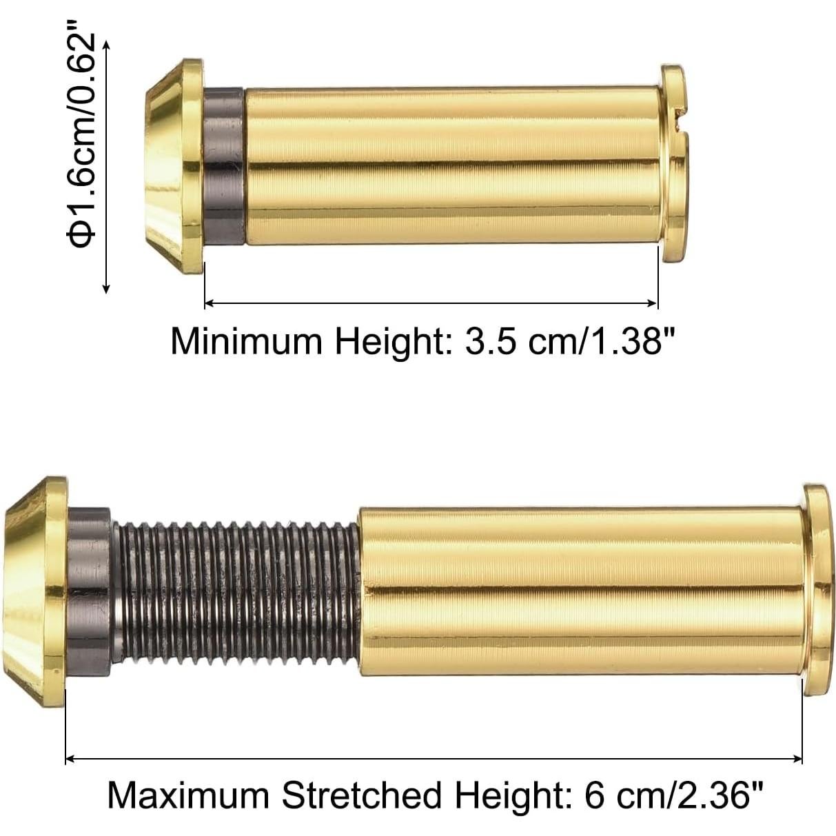 Mirilla de Puerta PATIKIL 180 Grados Aleación de Zinc Dorado
