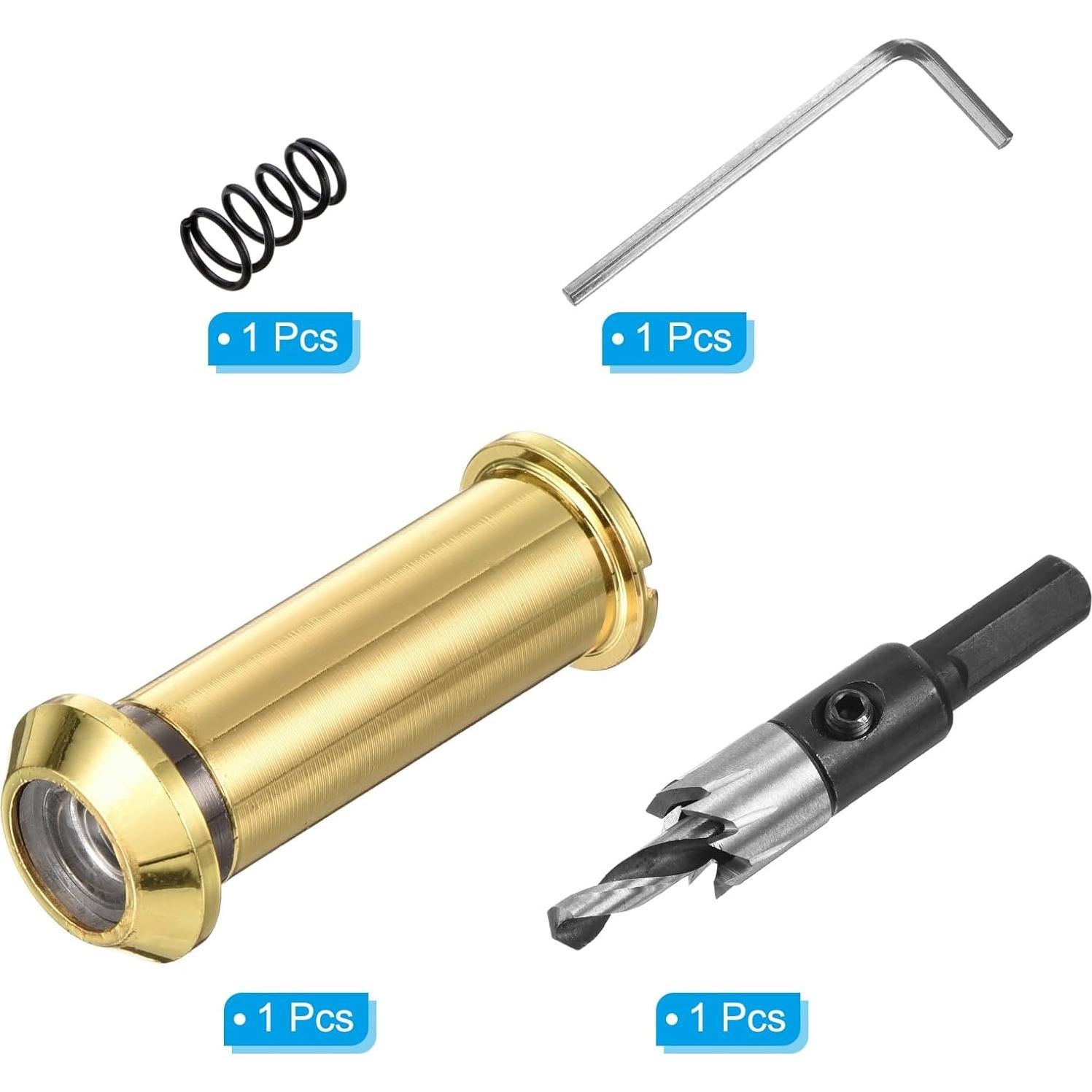 Mirilla de Puerta PATIKIL 180 Grados Aleación de Zinc Dorado