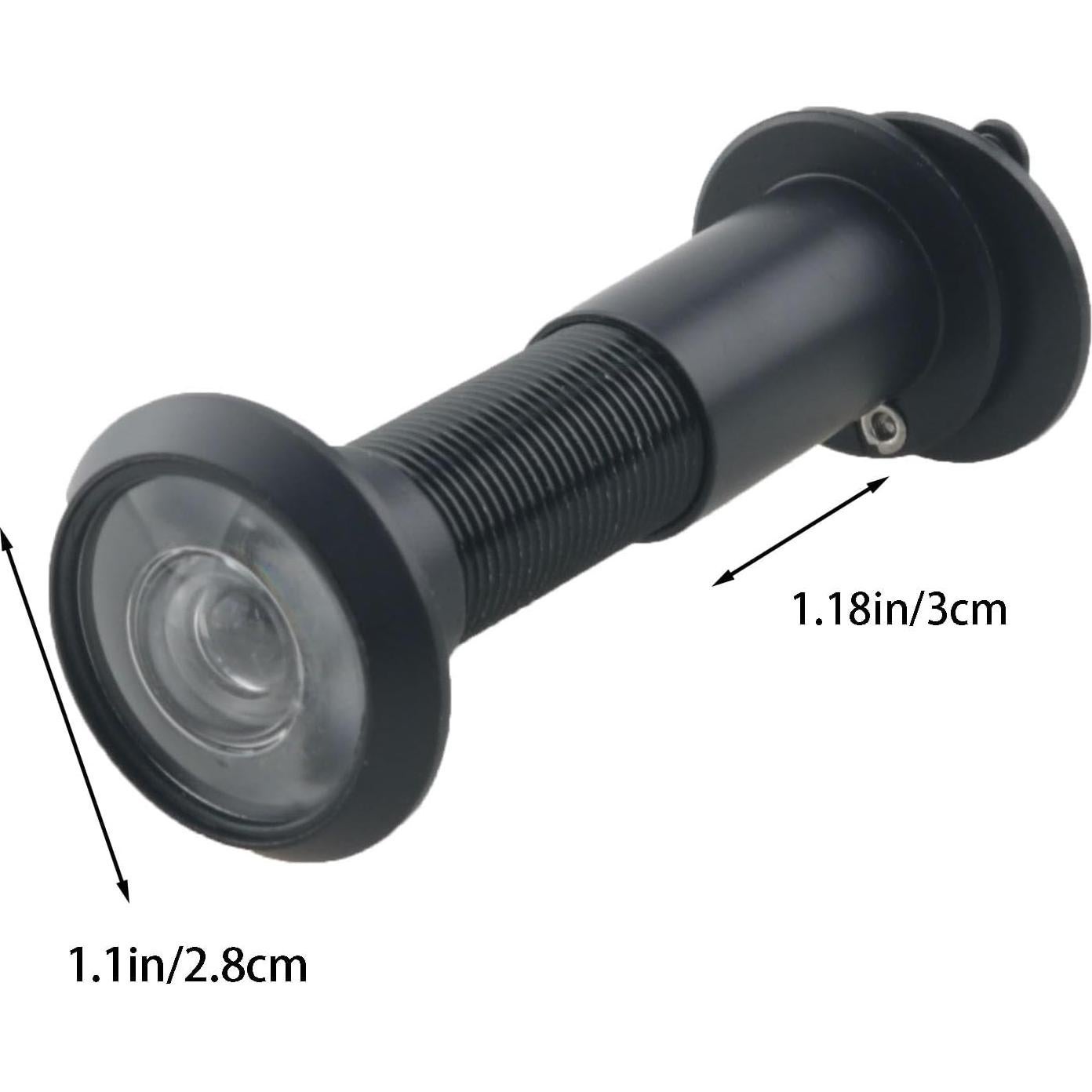 Mirador de Puerta WELWIK 180 Grados Ajustable Seguridad Negro