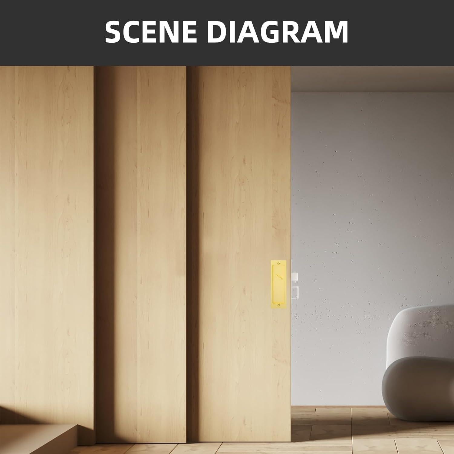 Cerradura de Privacidad Senharvest para Puerta Corredera Oro