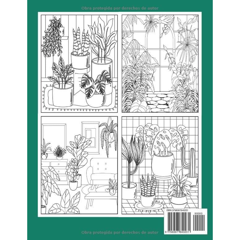 Planta De La Casa Libro Para Colorear: Un libro para colorear de adultos para el alivio del estrés, la relajación y la atención serena (con flores, cactus, suculentas y más). (Spanish Edition)