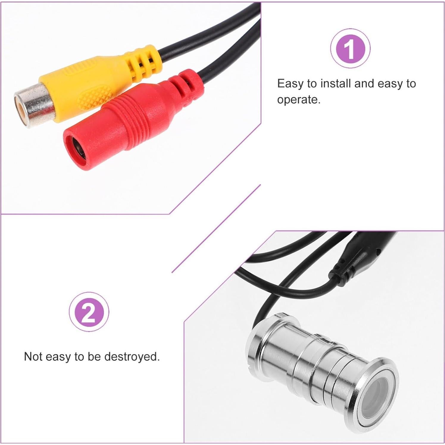 Cámara de Video Ojo de Puerta Genérico 1080p Metal 60x2.2cm