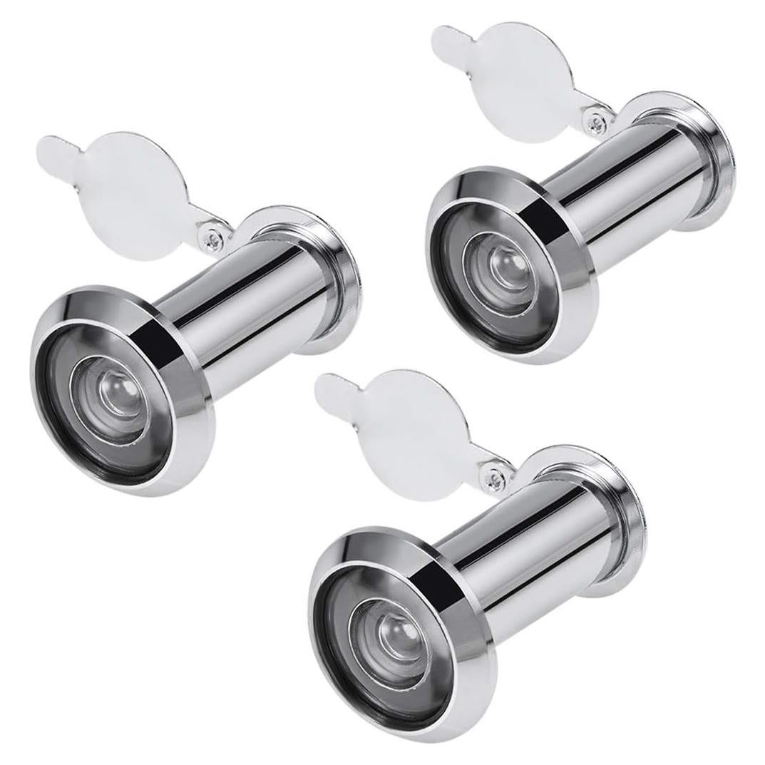 Mirador de Puerta uxcell de Latón 220 Grados Cromo Pulido 3 Piezas