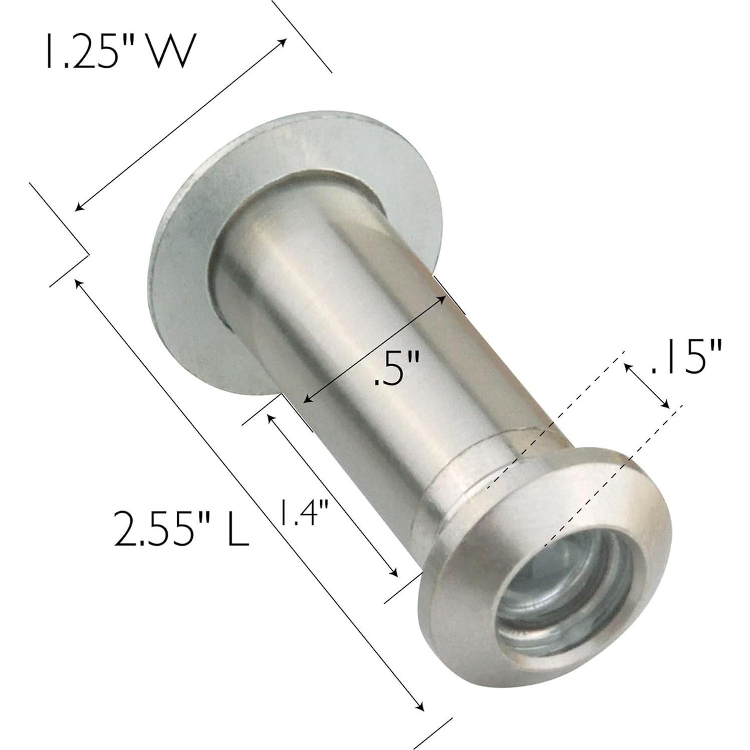 Mirador de Puerta Ajustable Design House 188870 2-Pack Níquel Satinado