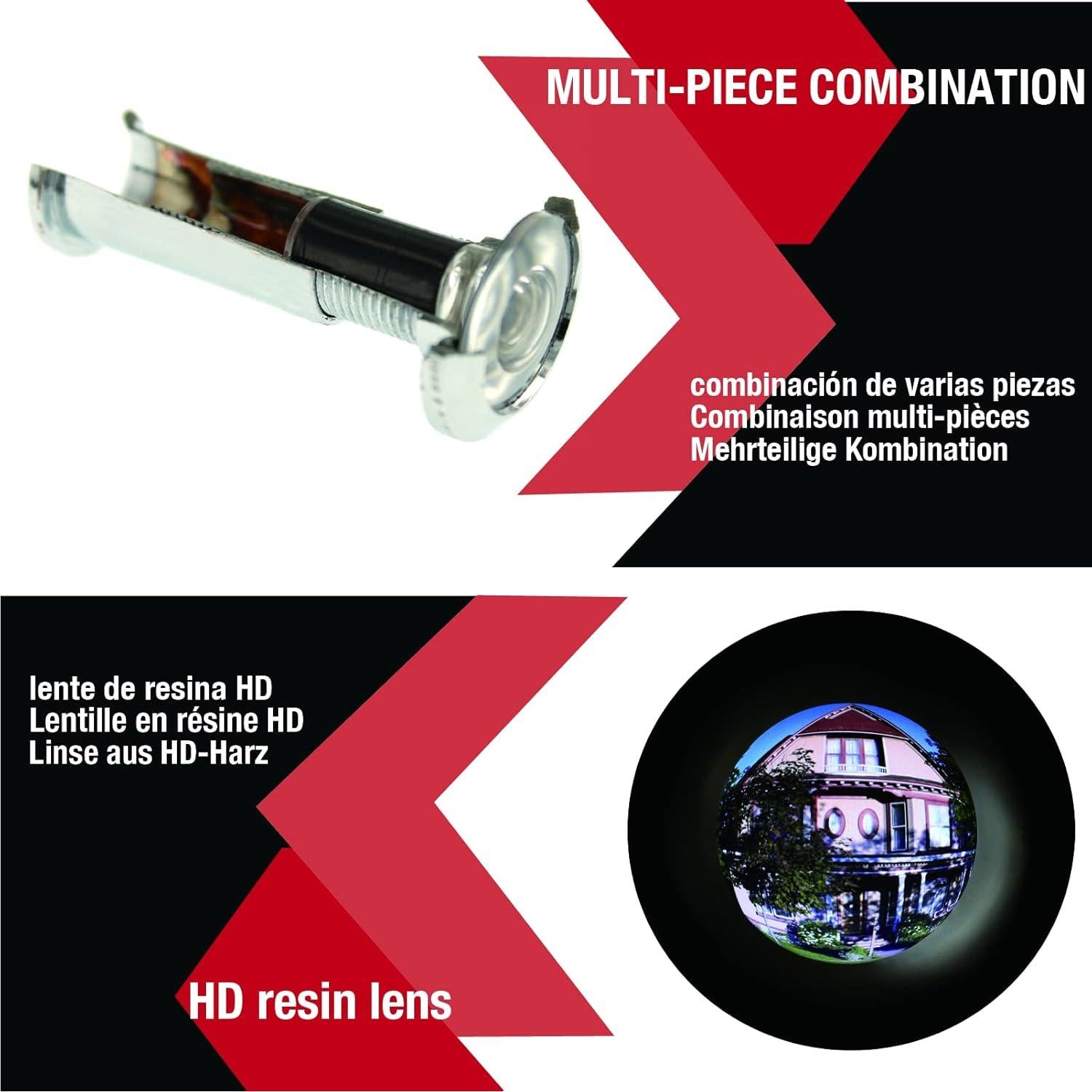 Visor de puerta HD 180° Wenzhou de latón brillante