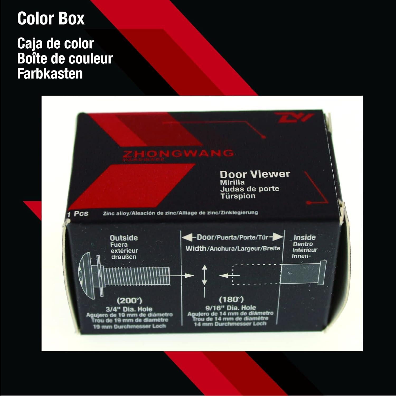 Visor de puerta HD 180° Wenzhou de latón brillante