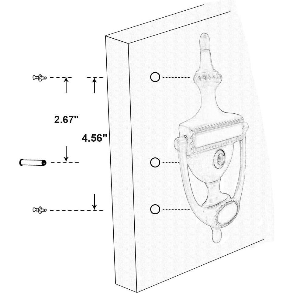 Agujero de puerta bronce QCAA tipo cuerda 18.7 cm con visor 160°