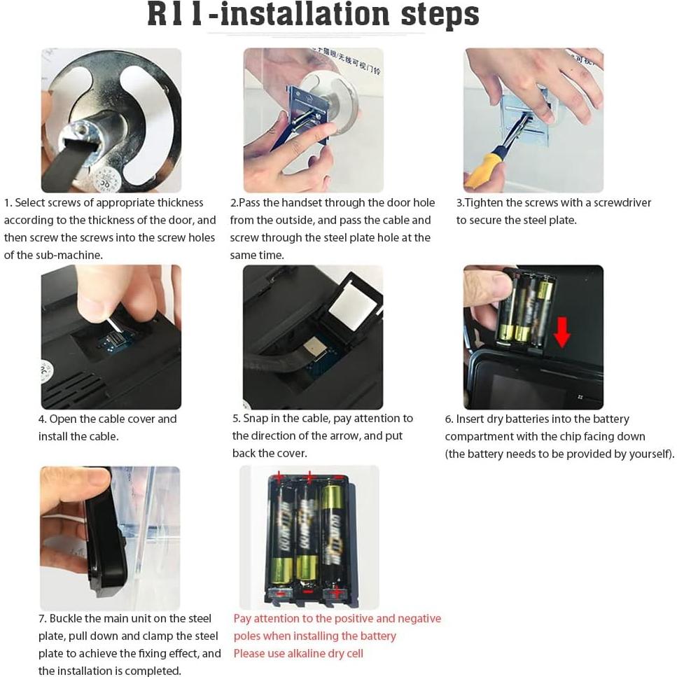 Timbre Digital de Video Splenssy R11 con Pantalla LCD 2.4"