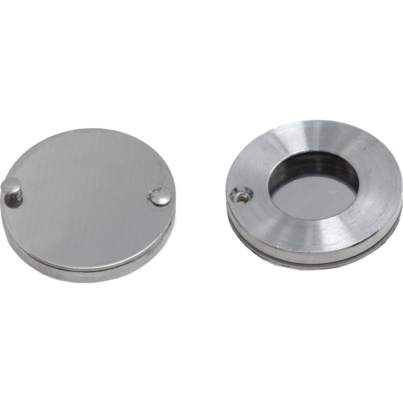 Cubierta de Mirilla de Puerta Meuey Lyot 2 Pcs Plata 5.5x1.65cm