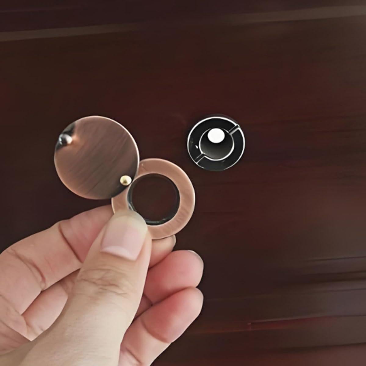 Cubierta de Mirilla de Puerta Meuey Lyot 2 Pcs Plata 5.5x1.65cm