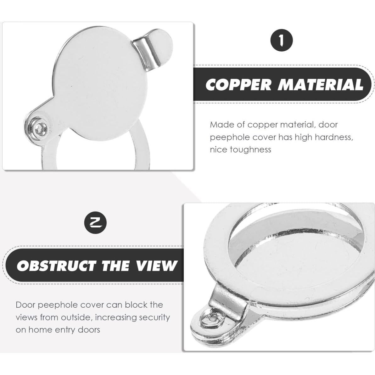 Cubierta de Mirilla de Puerta BESTOYARD 4 Piezas Cobre 5.49cm
