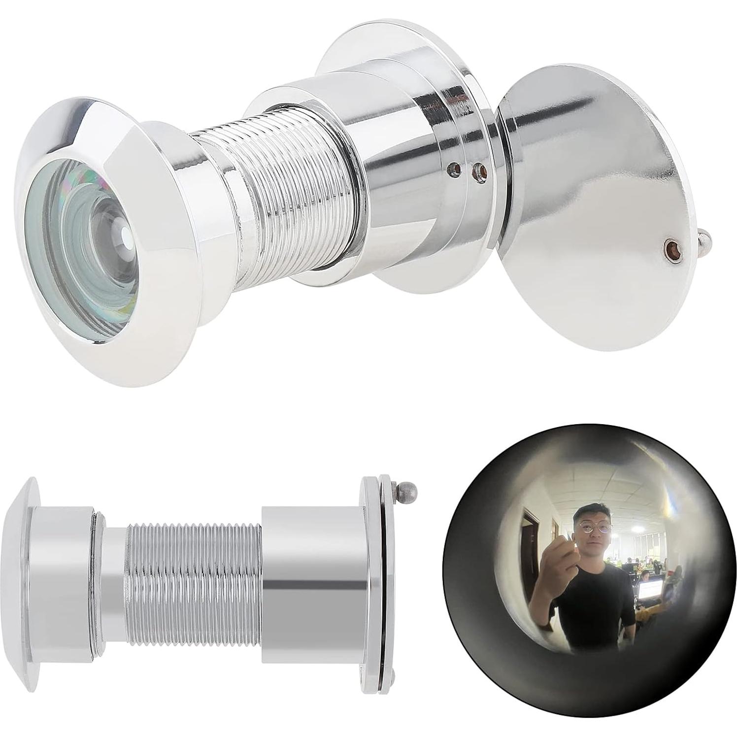 Mirador de Puerta Cromo HOJLKLD 220 Grados para Puertas 40-54mm