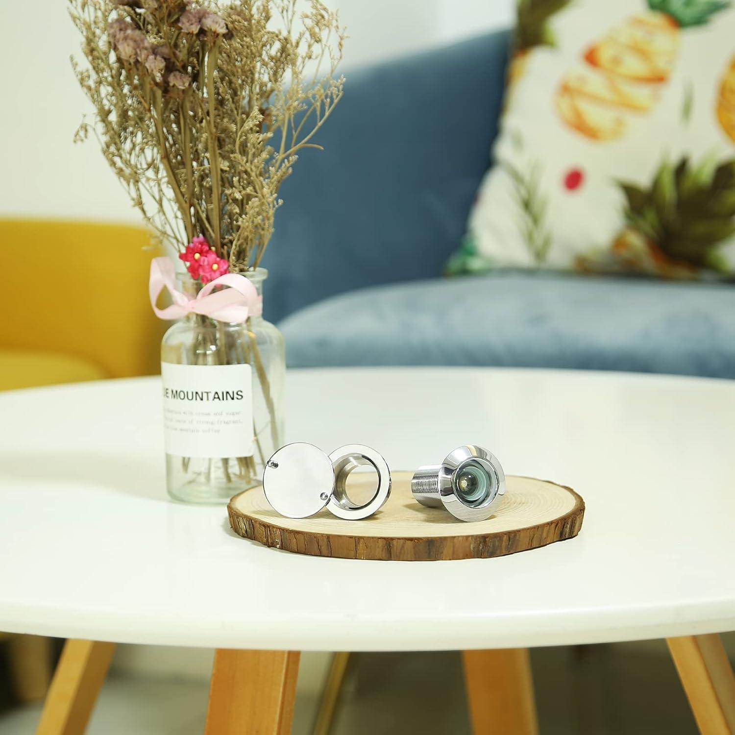 Mirador de Puerta Cromo HOJLKLD 220 Grados para Puertas 40-54mm