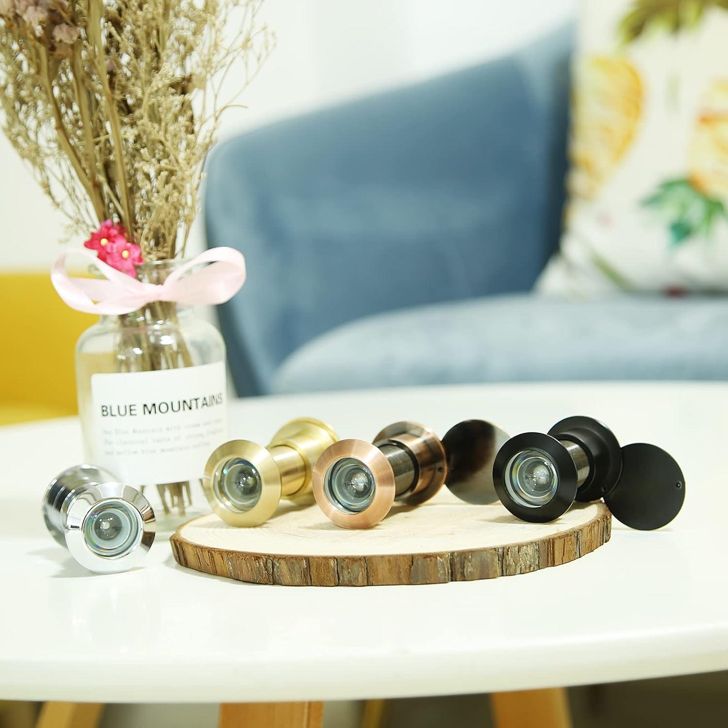 Mirador de Puerta Cromo HOJLKLD 220 Grados para Puertas 40-54mm