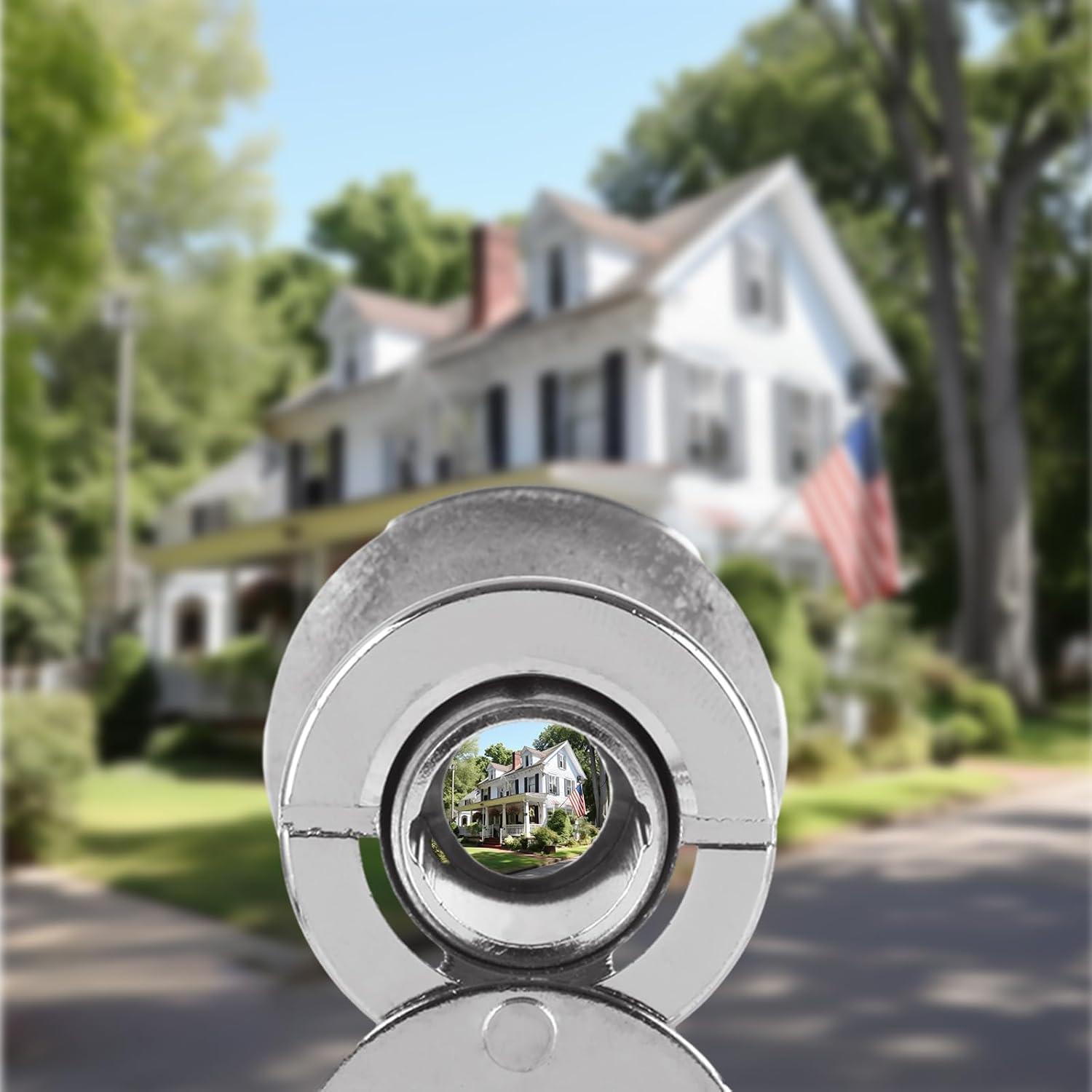 5 Mirillas de Puerta 220 Grados Zinc SENENQU con Broca 16mm