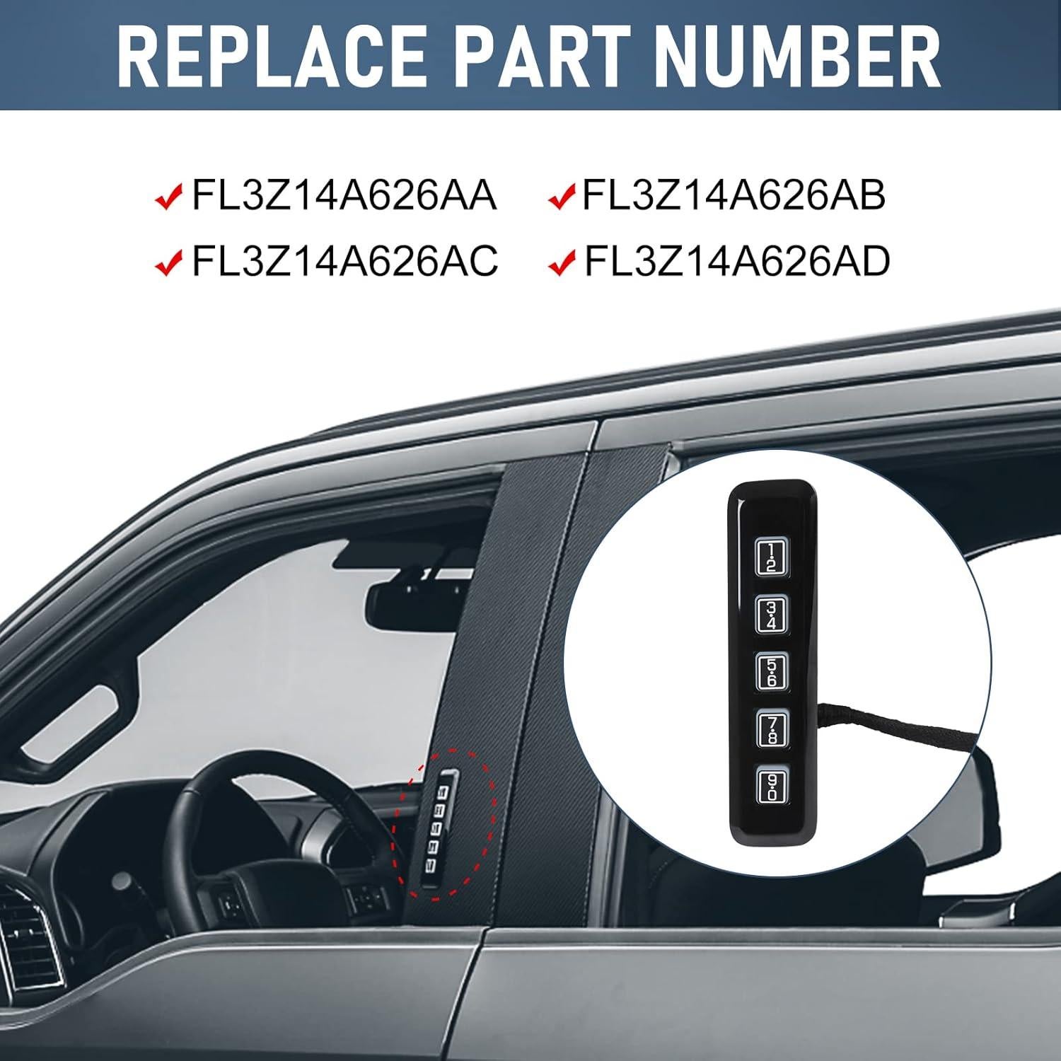 Teclado de entrada sin llave DICMIC para Ford F150/F250/F350 2015-2020
