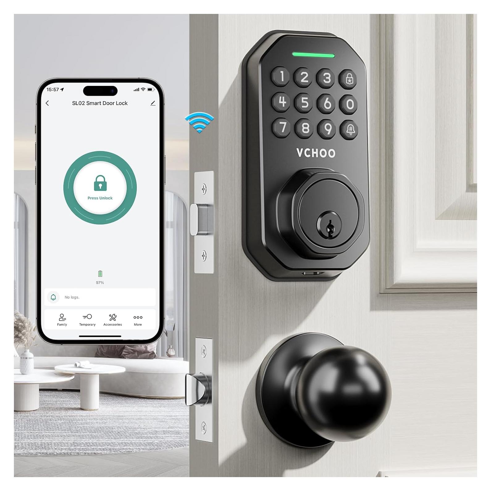 Cerradura Inteligente VCHOO SL02 Wi-Fi con Manija y App