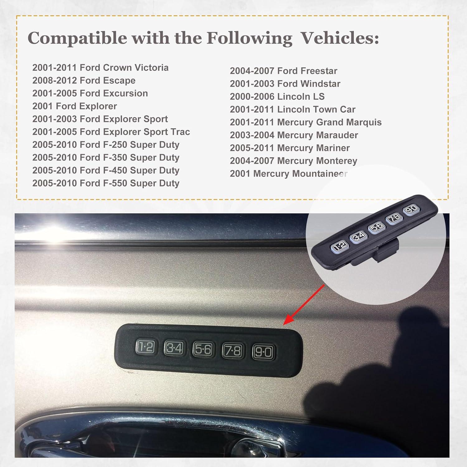 Teclado de entrada sin llave RLP para Ford y Lincoln 2001-2011