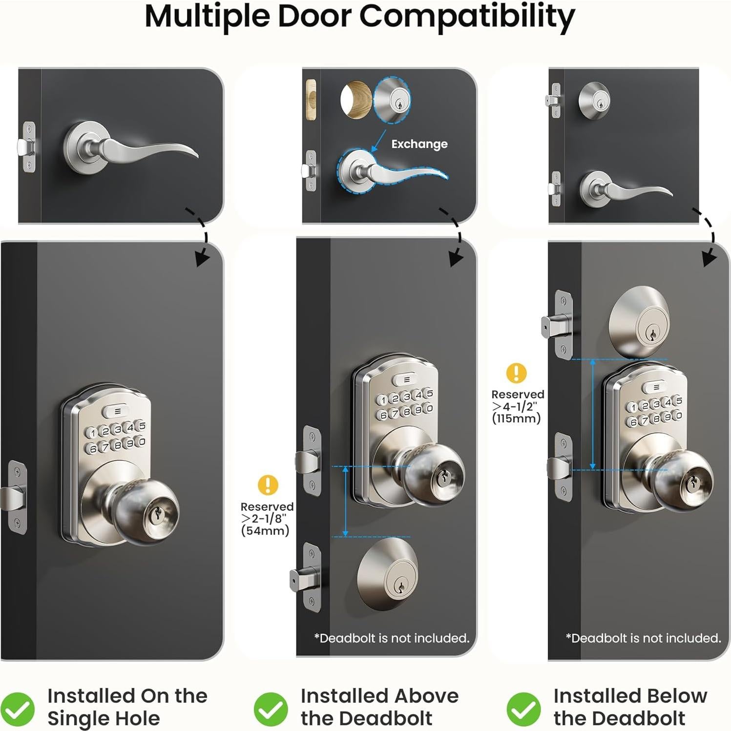 Cerradura Digital Veise KS03 con Teclado y Auto-bloqueo