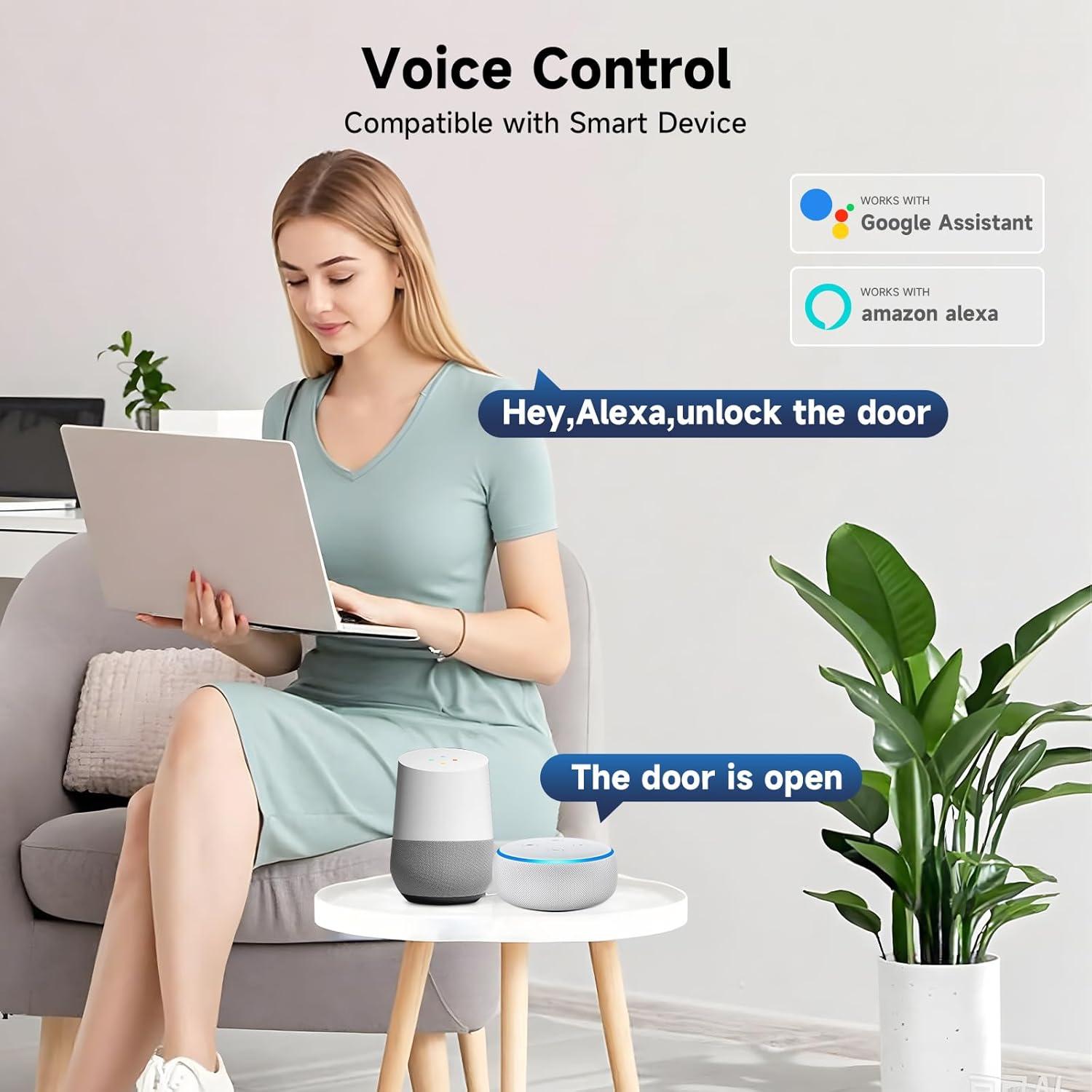 Cerradura Inteligente Lockzo WL01 con Manija y WiFi - Negro