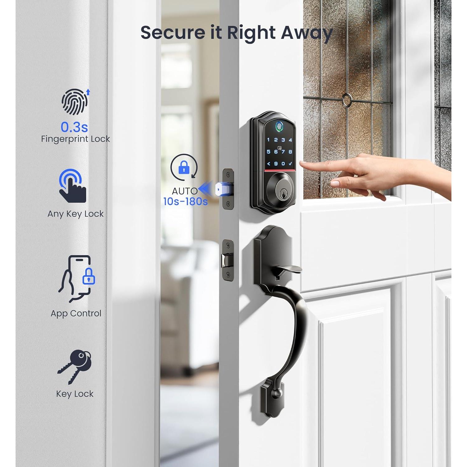 Cerradura Inteligente Veise VE017-H con Huella Dactilar y App