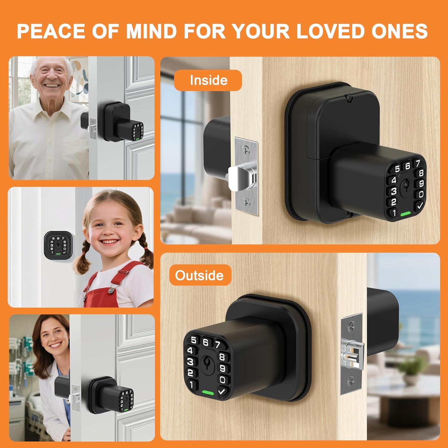 Cerradura de Puerta Richelock IU52 Doble Cara Teclado Impermeable